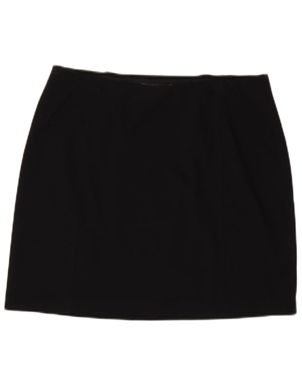 Marks & Spencer Damen Minirock UK 14 Large W32 Schwarze Viskose