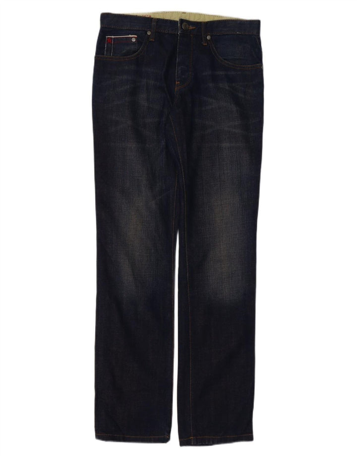 Jules Herren Straight Jeans W38 L34 Marineblaue Baumwolle
