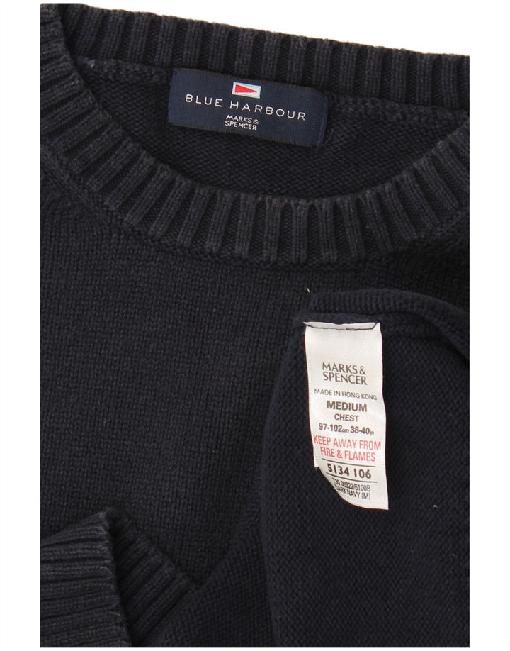 MARKS & SPENCER Herren-Pullover mit Rundhalsausschnitt, Gr. 38/40, mittleres Marineblau