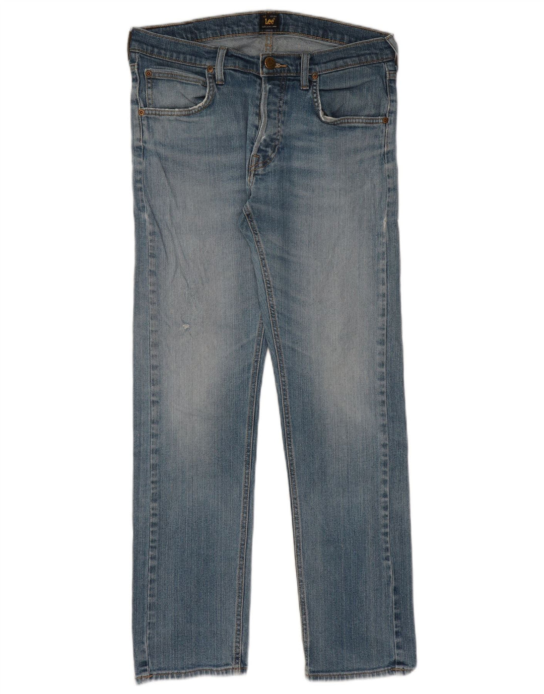 LEE Damen Daren Straight Jeans W33 L32 Blaue Baumwolle