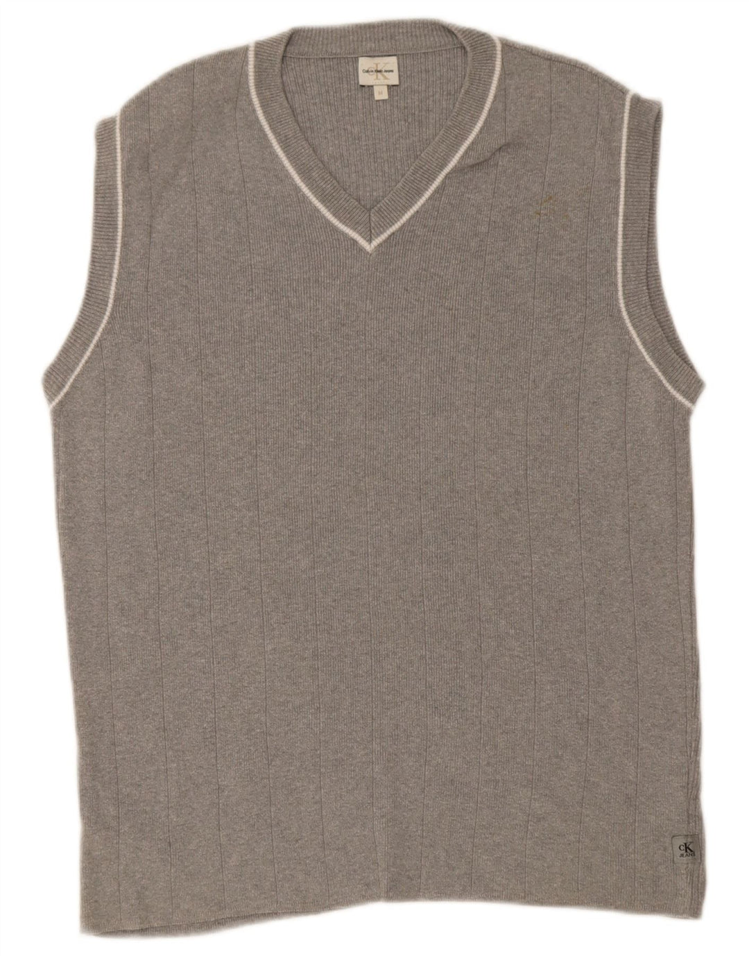 Calvin Klein Jeans Herren-Weste-Tanktop aus mittelgrauer Baumwolle