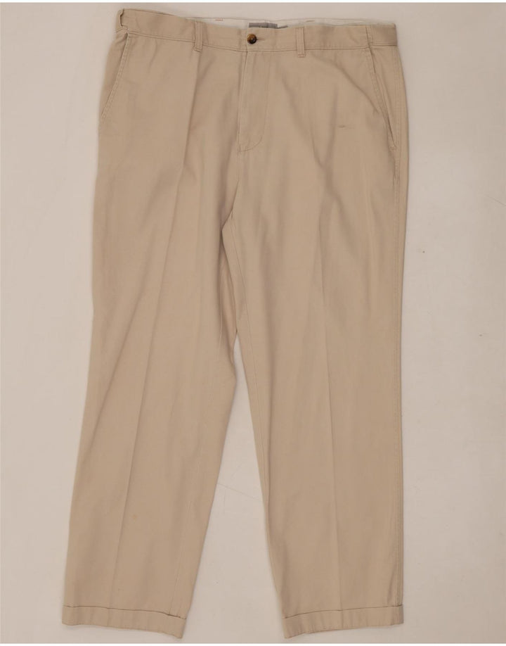 Marks & Spencer Herren Pegged Regular Chinohose W38 L31 Beige Baumwolle