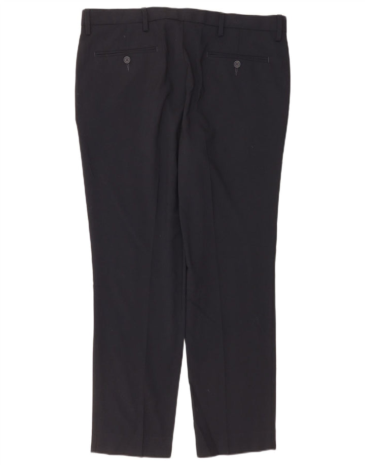 Marks & Spencer Herren Slim Fit Chinohose W36 L29 Marineblau Polyester