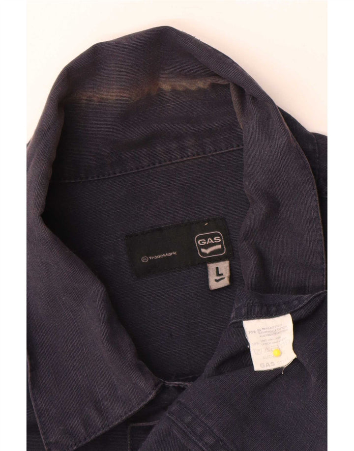 Gas Herren Bomberjacke UK 40 Große marineblaue Baumwolle
