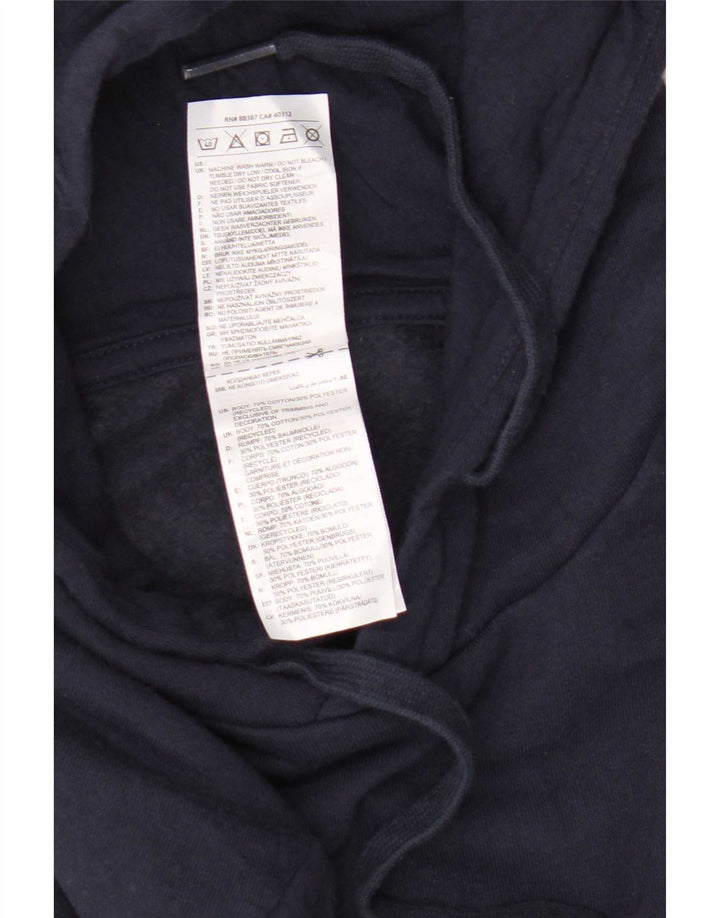 Adidas Herren Kapuzenpullover aus mittelblauer, marineblauer Baumwolle