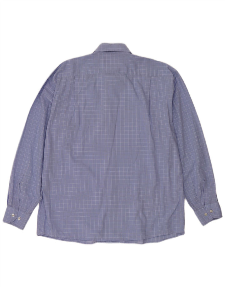 Roccobarocco Herrenhemd, Größe 44 17 1/2 XL, blau kariert