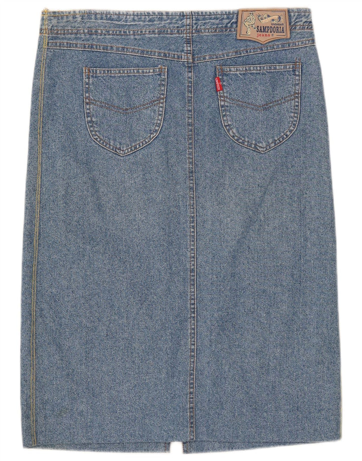 Vintage Damen Jeansrock IT 46 Groß W34 Blaue Baumwolle