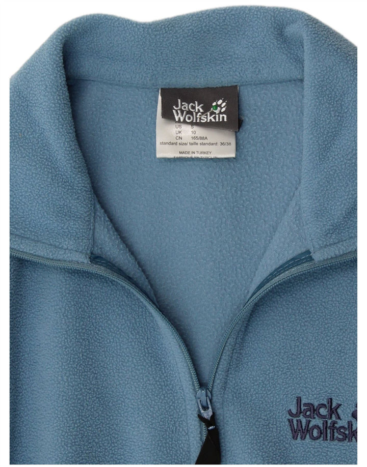 JACK WOLFSKIN Damen-Fleecepullover mit Reißverschluss, UK 10, Small, Blau, Polyester
