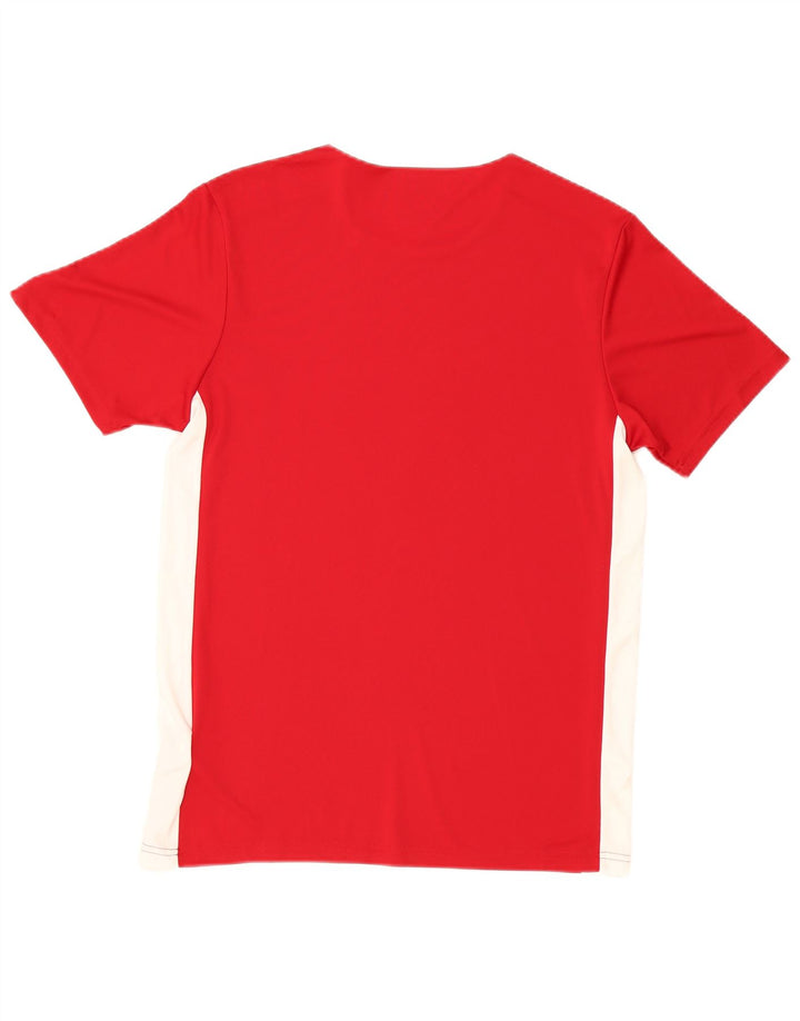 Adidas Herren Aeroready T-Shirt Top Mittelrotes Colourblock-Polyester