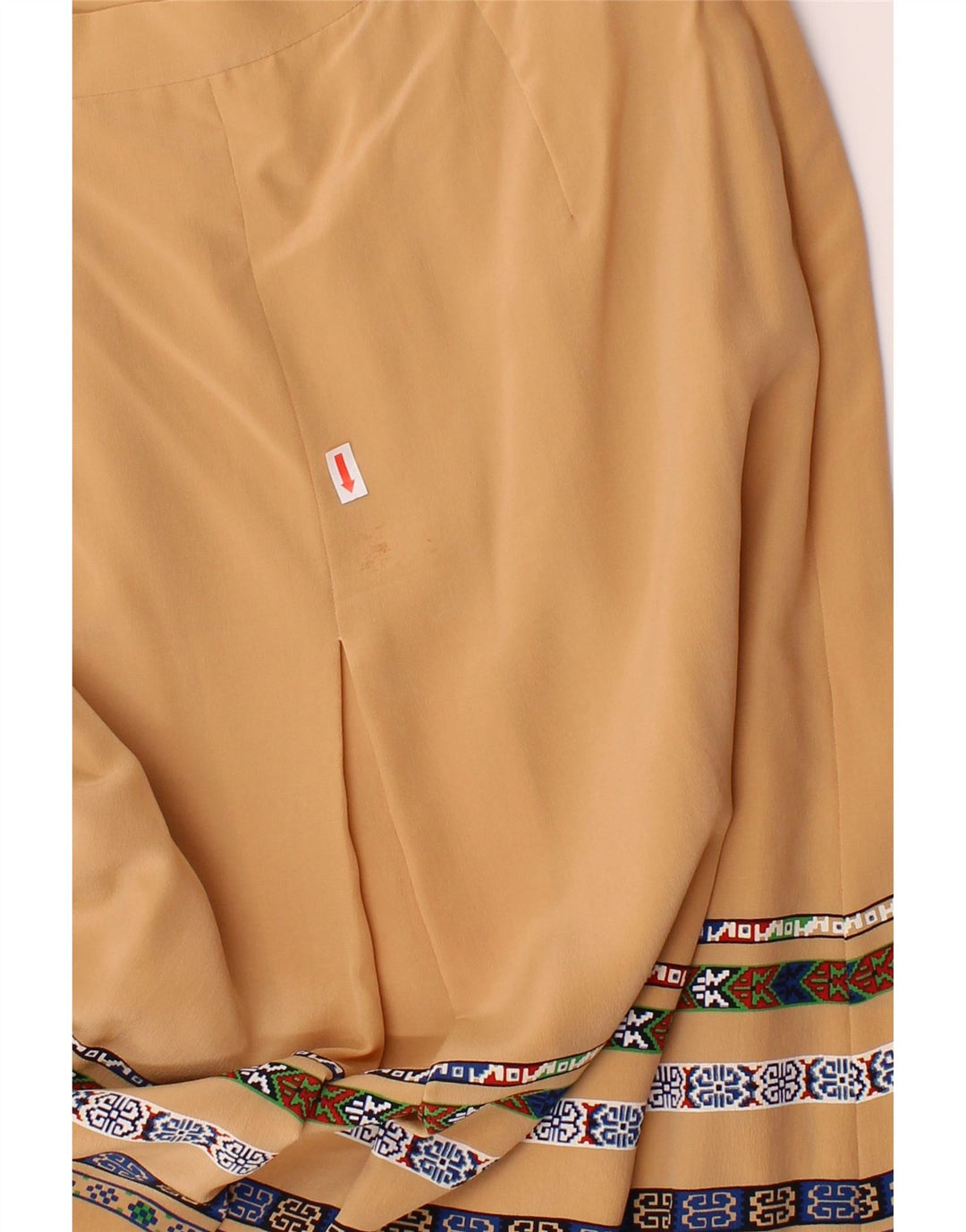 VINTAGE Womens A-Line Skirt IT 44 Medium W28  Beige Fair Isle Vintage Vintage and Second-Hand Vintage from Messina Hembry 