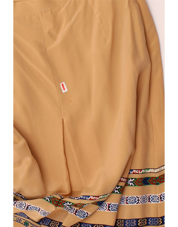 VINTAGE Womens A-Line Skirt IT 44 Medium W28  Beige Fair Isle Vintage Vintage and Second-Hand Vintage from Messina Hembry 