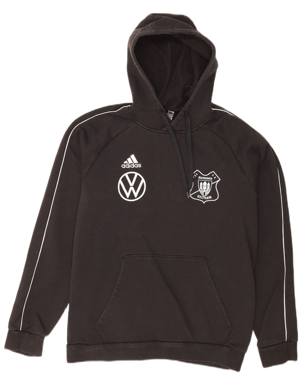Adidas Herren FSV Alemannia Geithain Graphic Hoodie Pullover Große schwarze Baumwolle