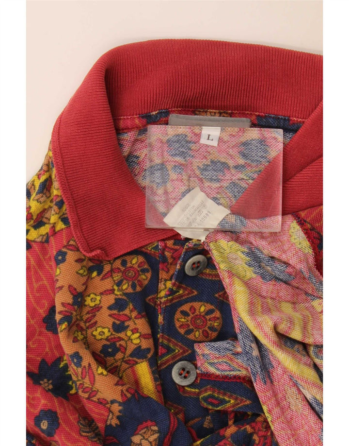Kappa Herren-Poloshirt, groß, mehrfarbig, Blumenmuster, Baumwolle