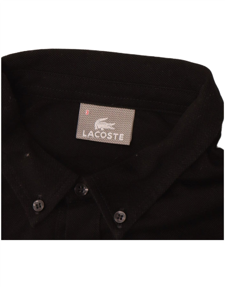LACOSTE Herren-Pullover-Hemd, Größe 3, kleine schwarze Baumwolle