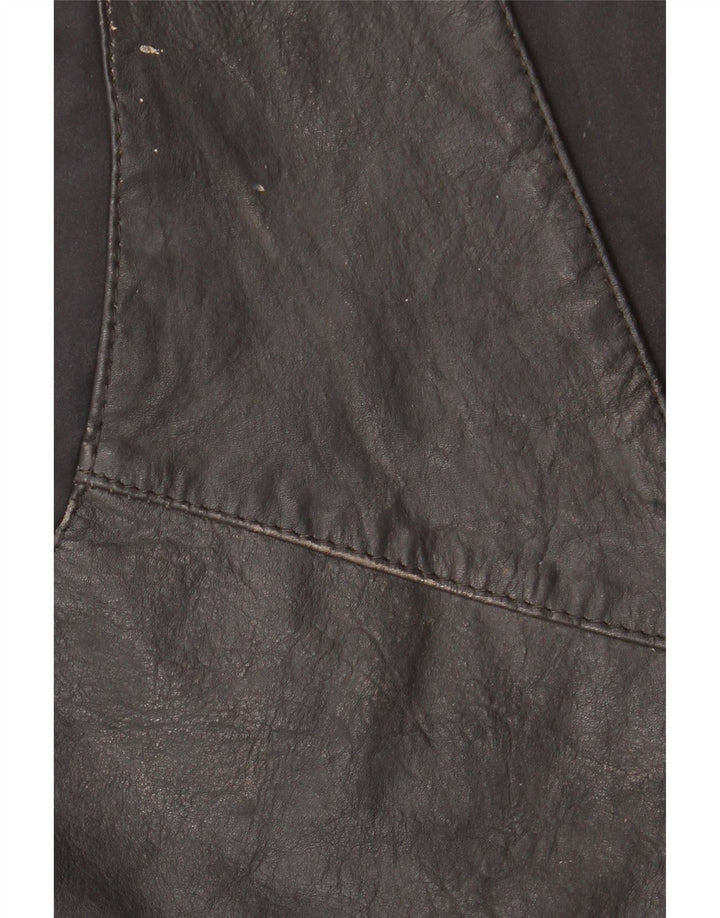 Vintage Herren Lederweste Groß Schwarz
