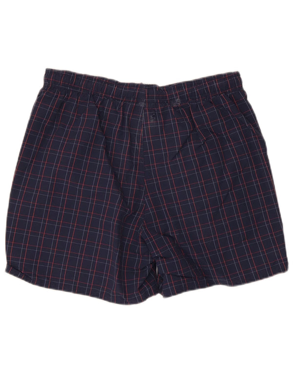 Adidas Mens Sport Shorts Small  Navy Blue Check Polyamide