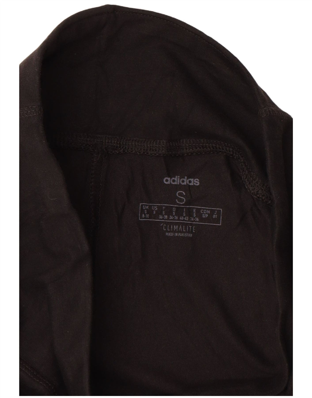 Adidas Damen Climalite Graphic Leggings UK 8/10 Small Schwarz Baumwolle