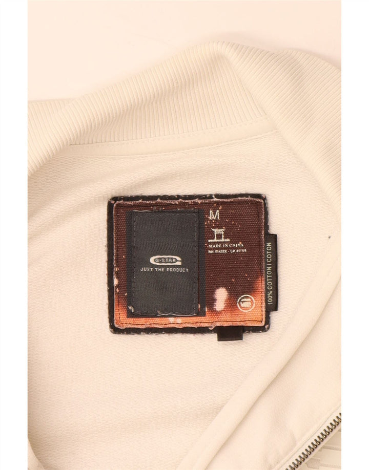 G-STAR Herren-Trainingsanzugoberteil aus mittelweißer Baumwolle