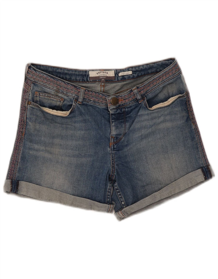 Fat Face Damen-Jeansshorts, UK 10, Größe S, W30, Blau, Baumwolle