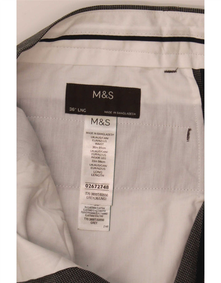 Marks & Spencer Herren Slim Anzughose W36 L33 Grau