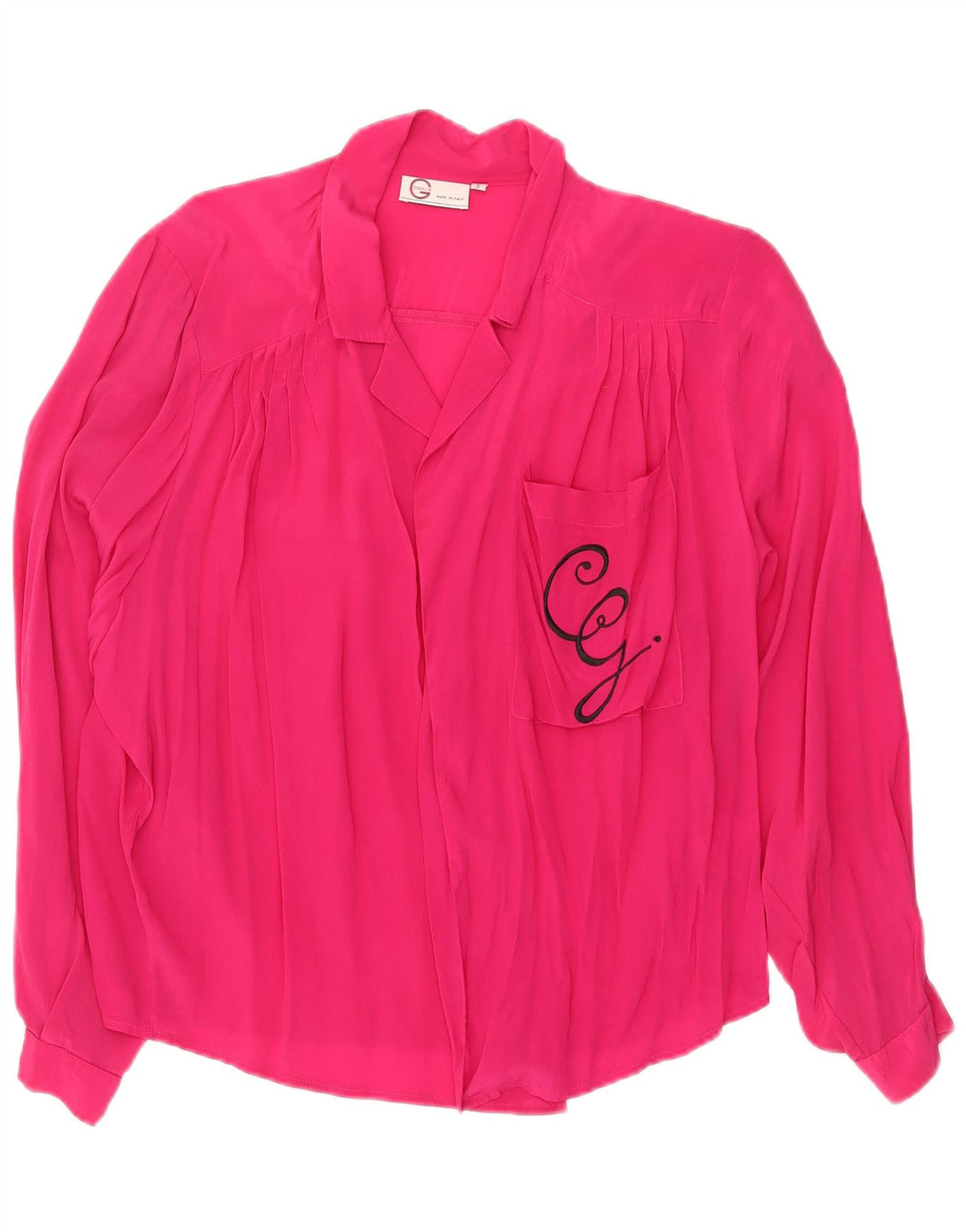 Vintage Damen übergroße Hemdbluse UK 10 Small Pink