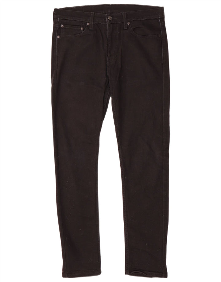Levi's Herren Slim Jeans W32 L32 Schwarze Baumwolle