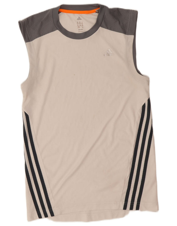 Adidas Herren Weste Top XS Weiß Colourblock Polyester Sport
