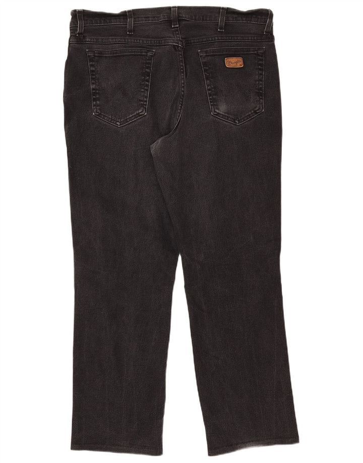 Wrangler Herren Texas Straight Jeans W38 L28 Schwarze Baumwolle