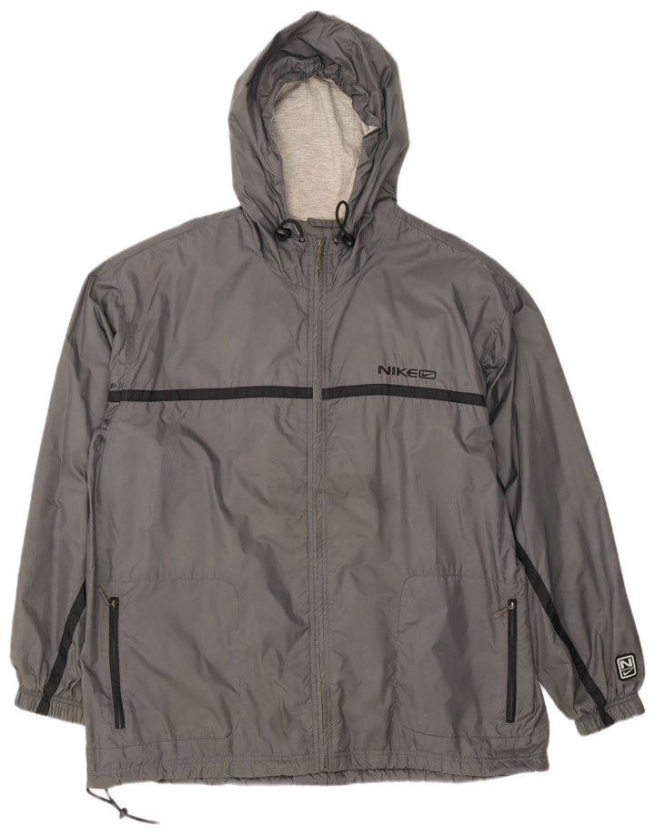 Nike Herren-Regenjacke mit Kapuze, UK 42, XL, grau, Polyester