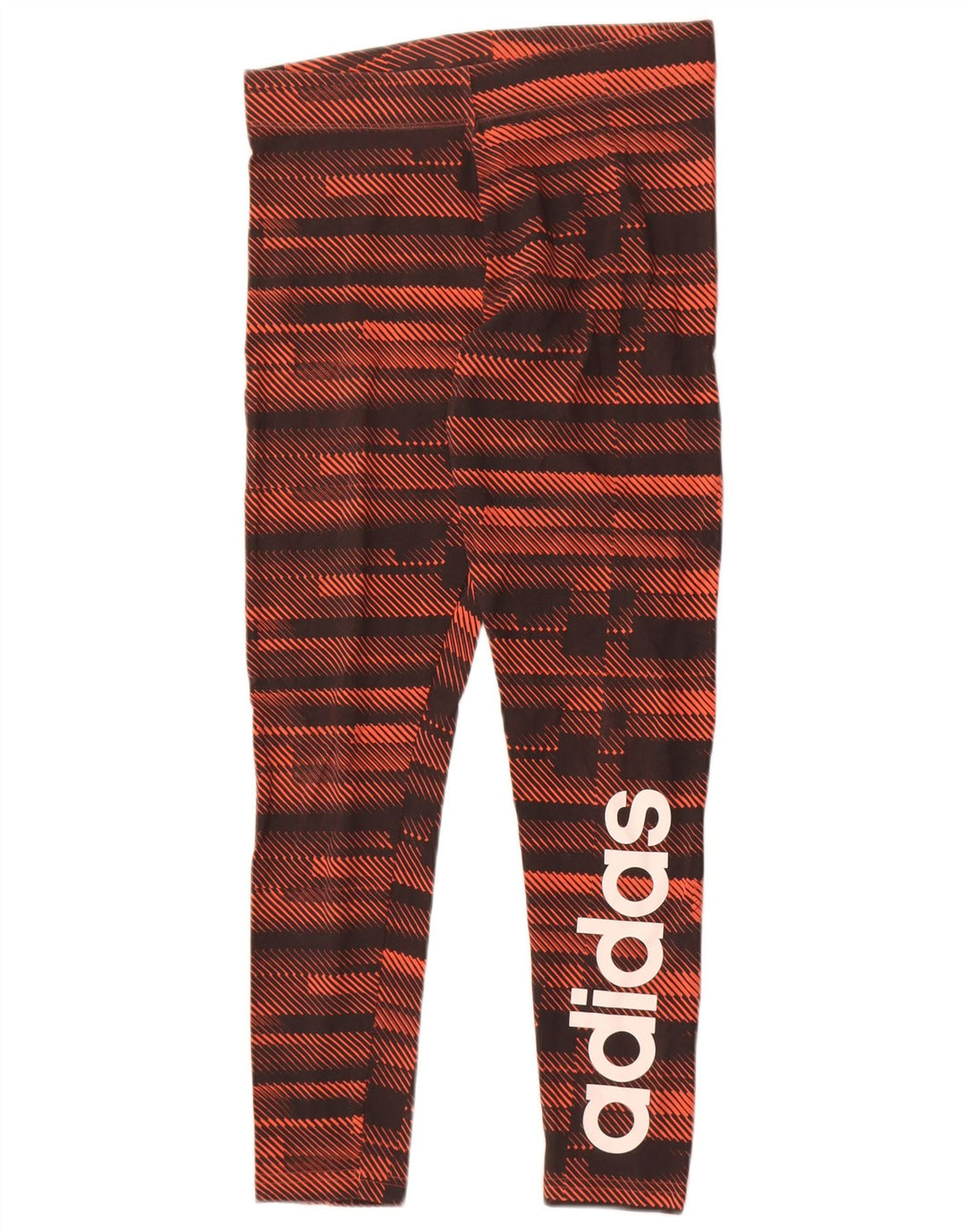 Adidas Damen Graphic Leggings UK 10 Small Braun gestreift