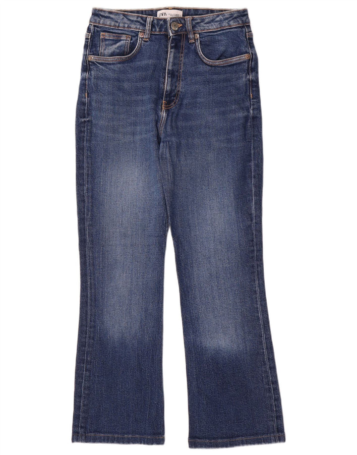 Zara Damen Bootcut Jeans EU 38 Small W28 L26 Blau