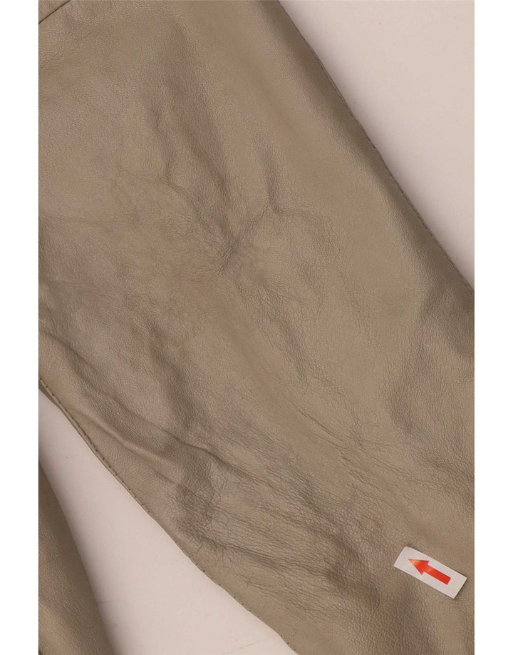 Vintage Damen Ledermantel UK 14 Medium Off White
