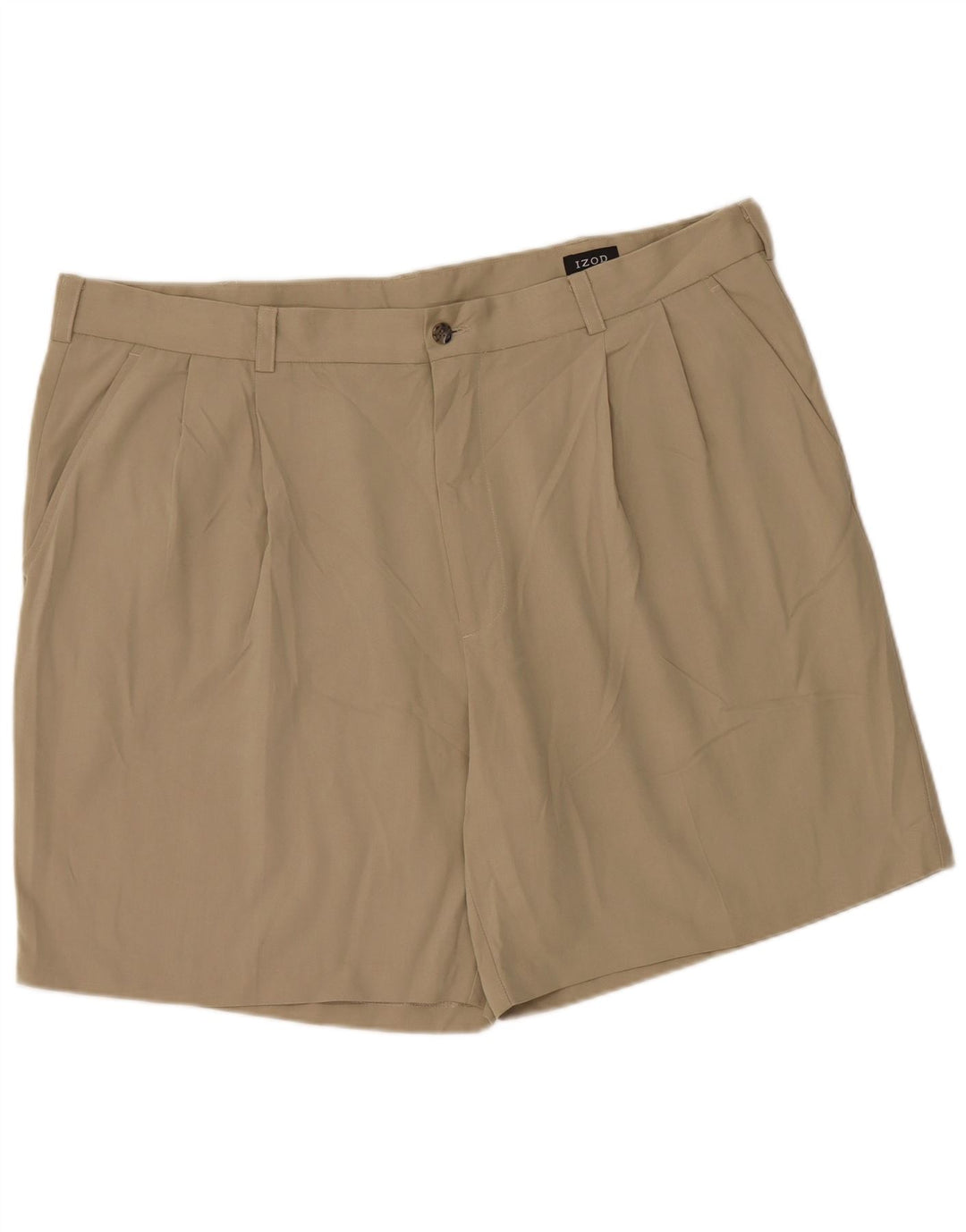 IZOD Herren Pegged Chino Shorts W42 2XL Khaki Polyester