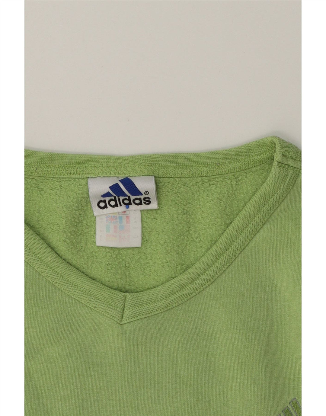 ADIDAS Womens Sweatshirt Jumper UK 12 Medium Green Vintage Adidas and Second-Hand Adidas from Messina Hembry 