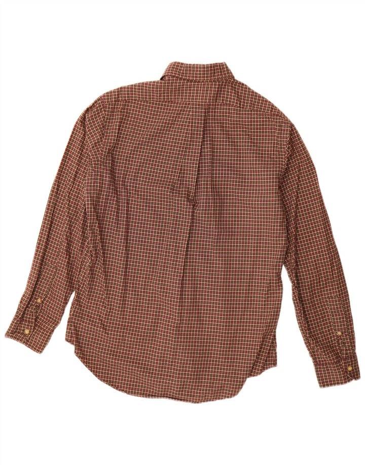 Polo Ralph Lauren Herren-Flanellhemd aus mittelbraun karierter Baumwolle