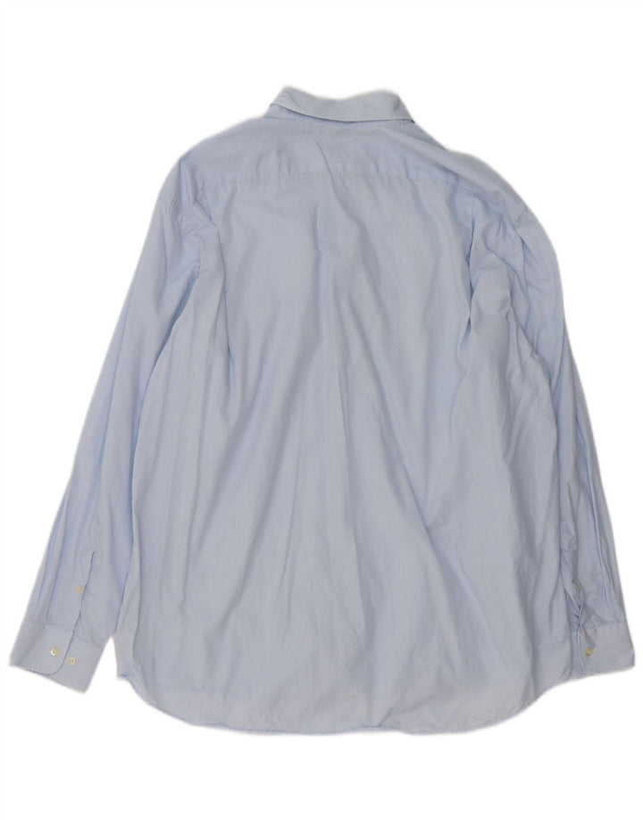 Lacoste Herrenhemd Größe 43 Große blaue Baumwolle