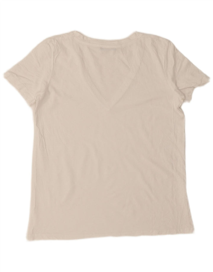 Zara Damen T-Shirt Top UK 10 Small Weiß