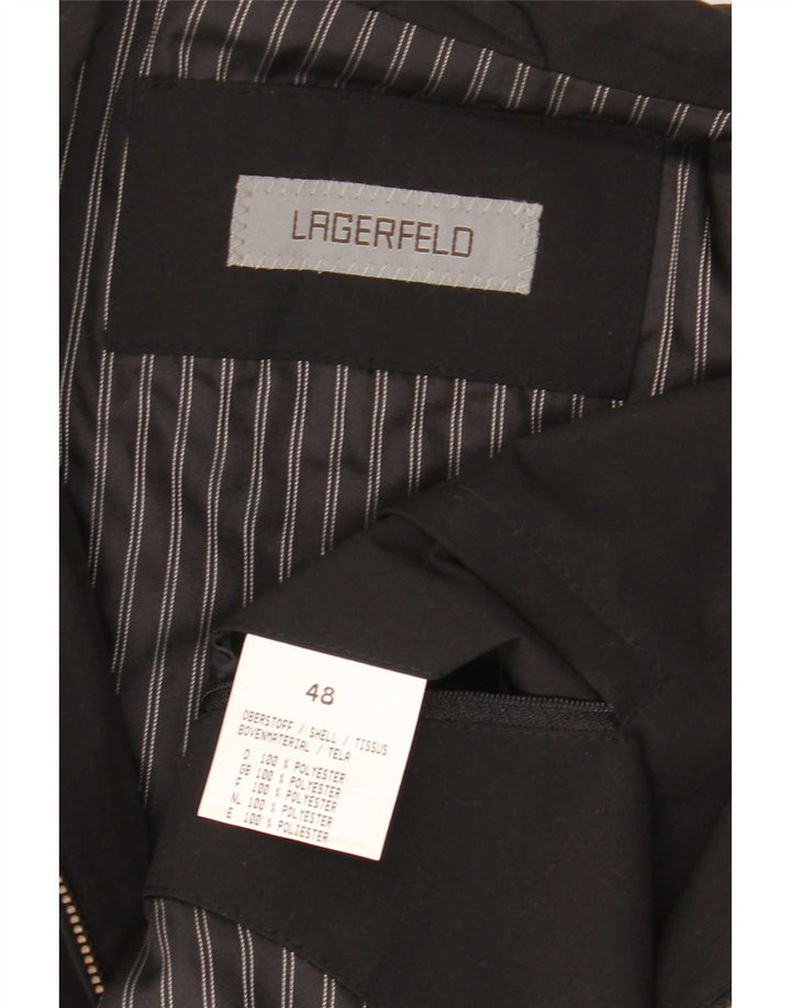 Karl Lagerfeld Herrenmantel IT 48 Mittelschwarzes Polyester