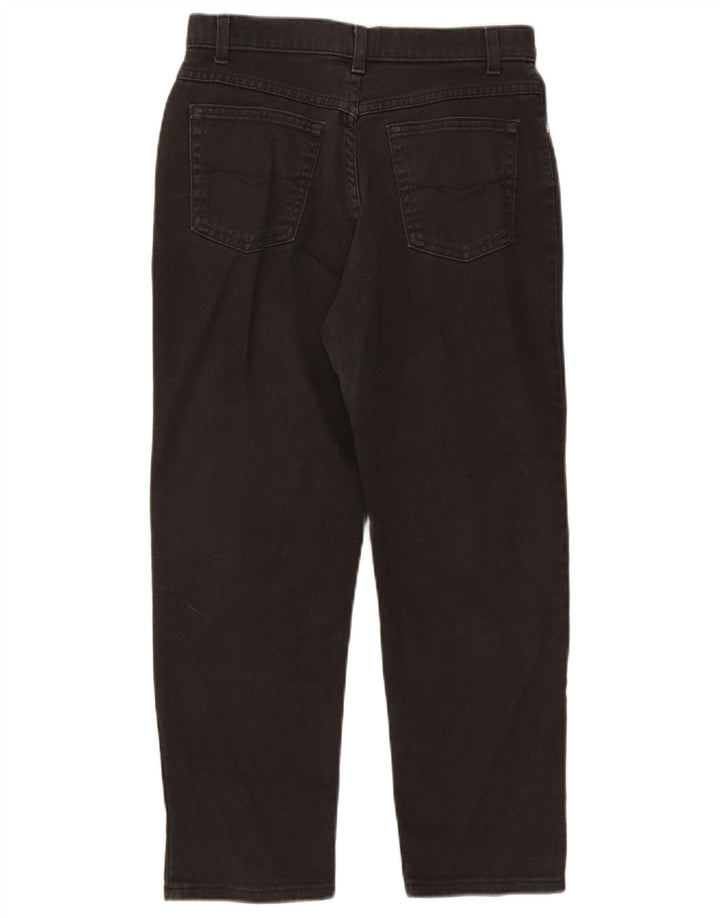 Marks & Spencer Damen Crop Straight Jeans UK 12 Medium W28 L25 Schwarz