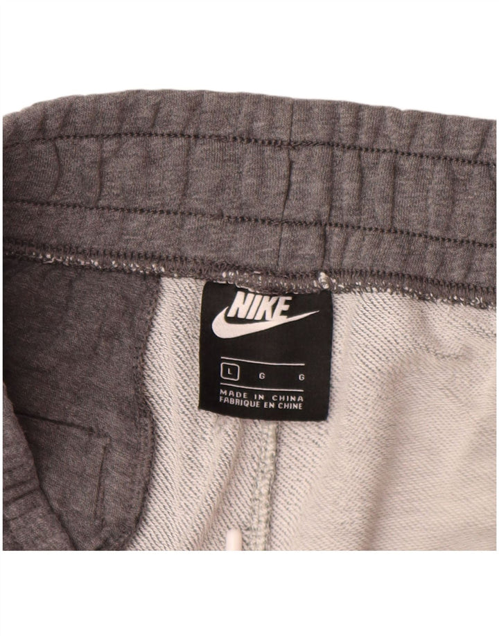NIKE Herren-Sportshorts, groß, graue Colourblock-Baumwolle