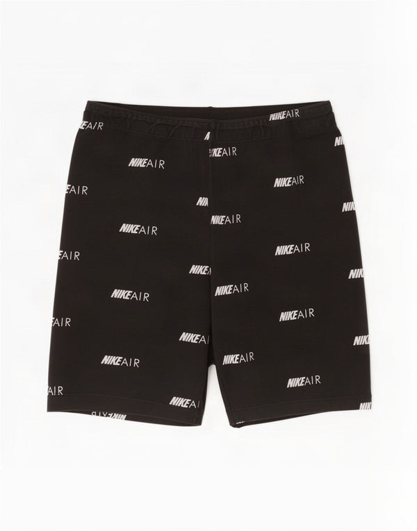Nike Damen Graphic Sport Shorts UK 14 Große schwarze Baumwolle