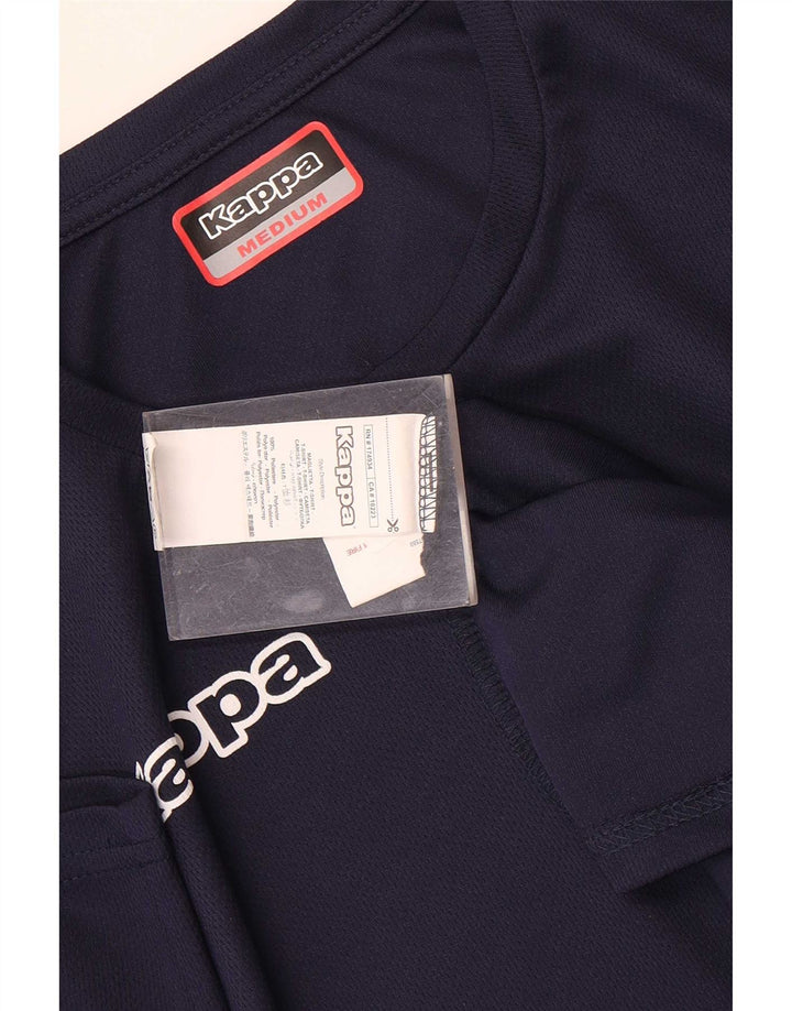 Kappa Herren-Grafik-T-Shirt-Oberteil Mittelmarineblaues Polyester