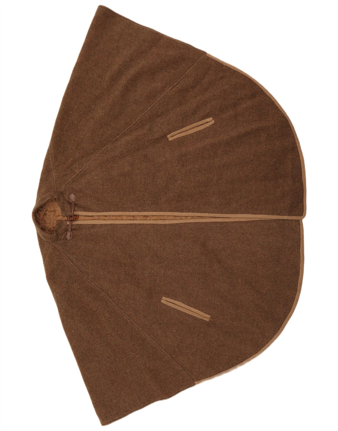 Vintage Damen Poncho Mantel Einheitsgröße Braun