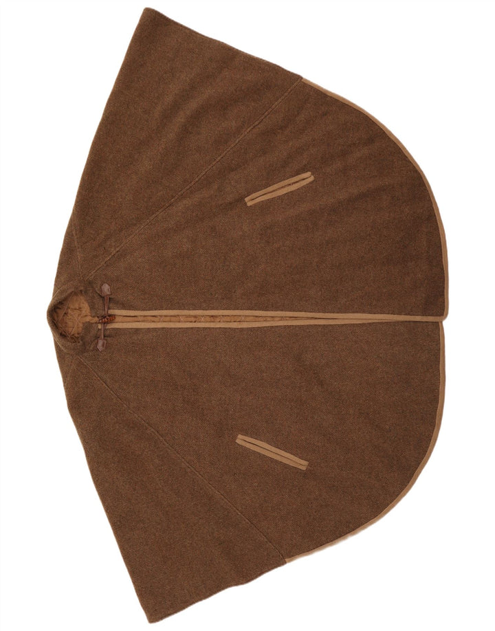 Vintage Damen Poncho Mantel Einheitsgröße Braun