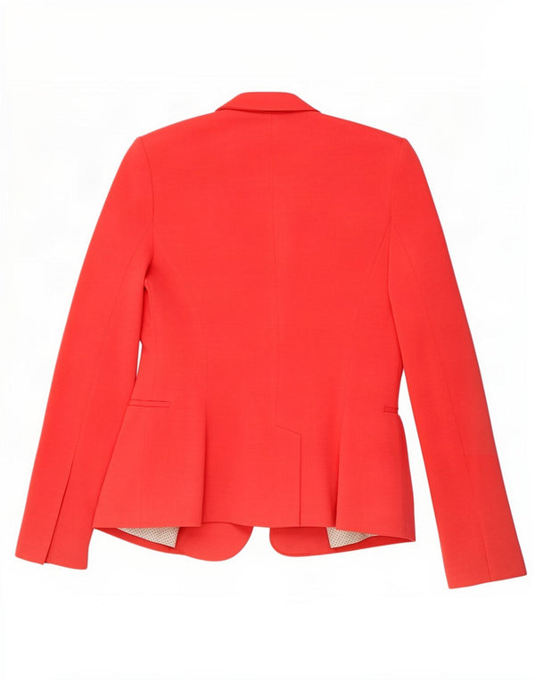 Zara Damen 1-Knopf-Blazerjacke UK 10 Small Rot