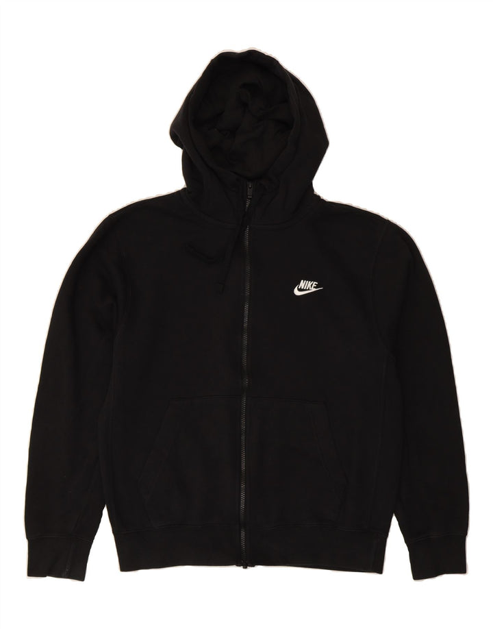 NIKE Mens Zip Hoodie Sweater Small Black Cotton Vintage Nike and Second-Hand Nike from Messina Hembry 