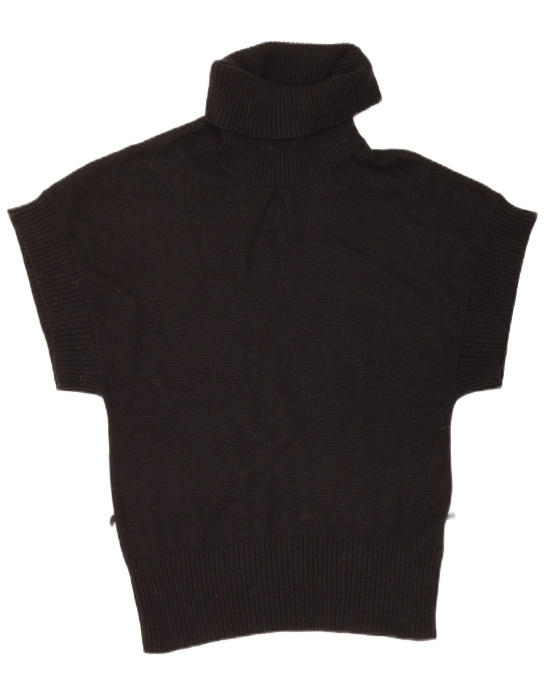 Oasis Damen-Pullover mit Rollkragen, kurzärmelig, Gr. 12, mittelschwarz