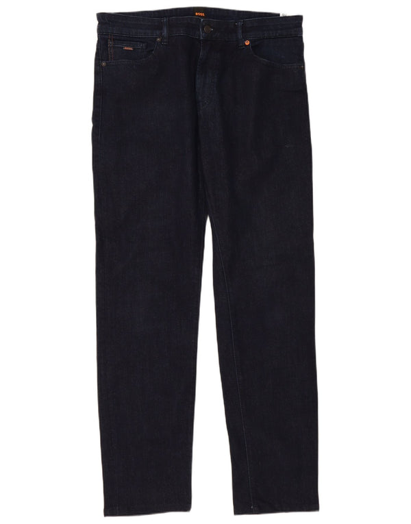 Hugo Boss Damen Slim Jeans W36 L34 Marineblaue Baumwolle
