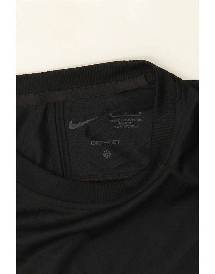 Nike Herren Dri Fit T-Shirt Top Small Schwarz Farbblock
