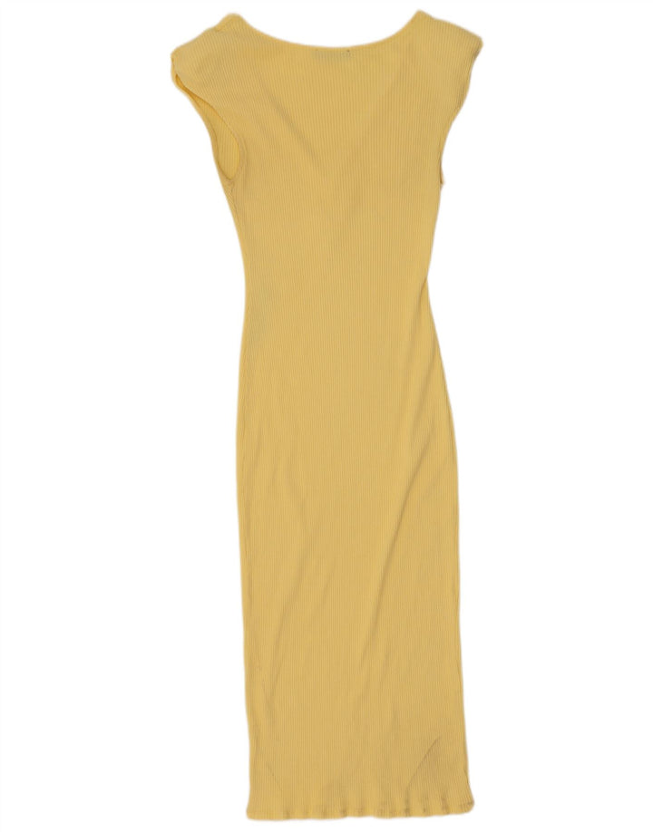Zara Damen Maxikleid UK 12 Mittelgelb